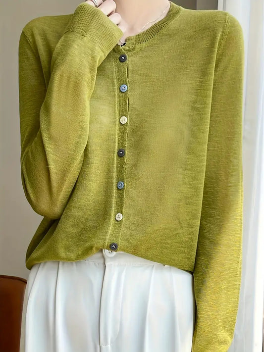 Russell-Light and loose round-neck long-sleeved shirt